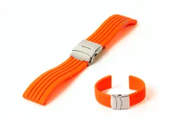 Watchstrap 24mm rubber orange