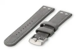 Flieger watch band 20mm lightgrey leather