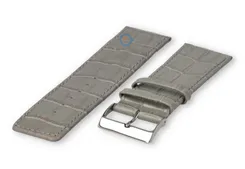 Deluxe croco watch strap - 30mm - lightgrey