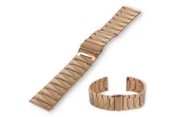 Steel watch strap 22mm ros?gold - matt/polished