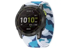 Garmin Fenix 5/6/7 watch band with velcro - Armyblue