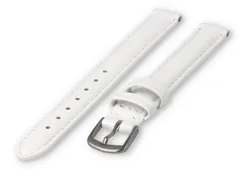 XL watch strap smooth leather - 12mm - white