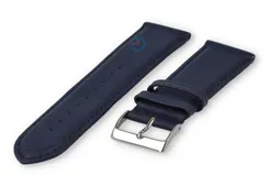 24mm watch strap smooth leather - dark blue