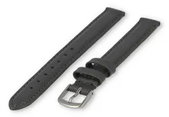 XL watch strap smooth leather - 12mm - darkgrey