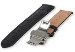 Luxe Maurice Lacroix horlogeband zwart leer - vlindersluiting - 18mm