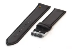 Watchstrap 22mm black leather