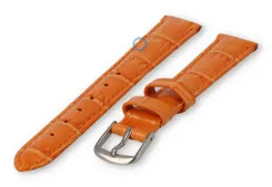 Small leather watch strap - 14mm - orange