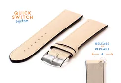 Horlogeband 22mm beige