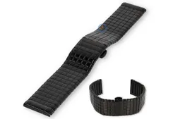 Block pattern bracelet - 22mm - black