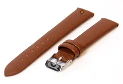 Watchstrap 18mm havana brown leather canvas