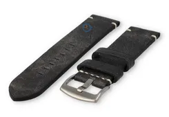 Sturdy vintage watch strap 24mm - black