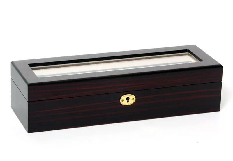 Uhrenbox 6 Strück Ebony matt