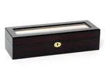 Uhrenbox 6 Strück Ebony matt