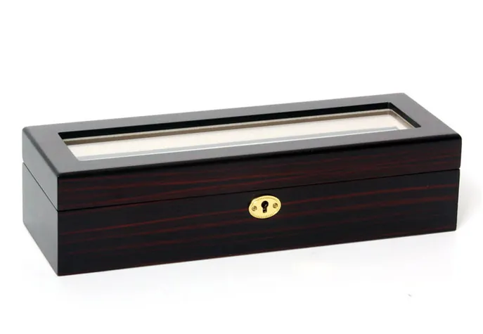 Uhrenbox 6 Strück Ebony matt