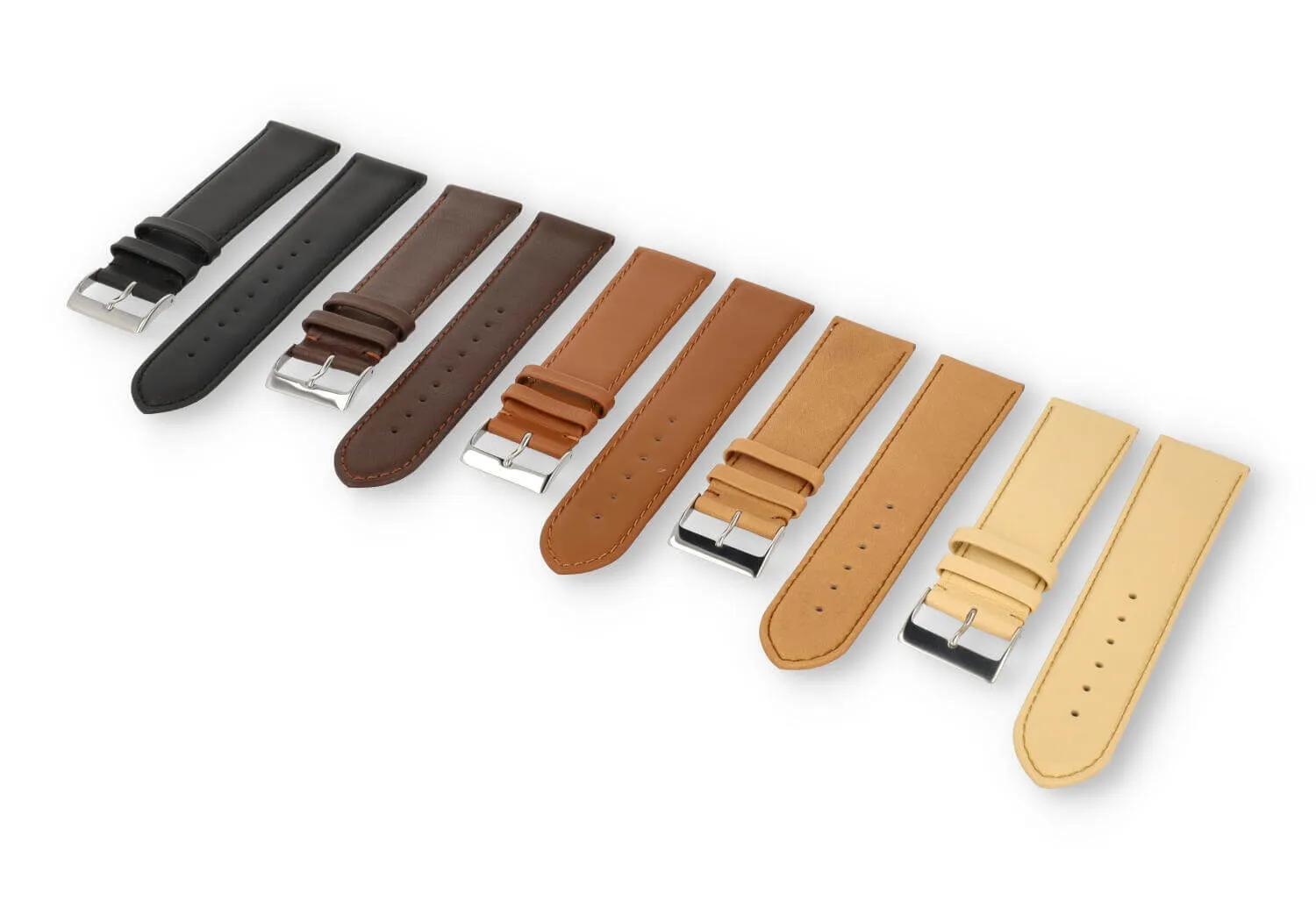 XL watch strap smooth leather - 24mm - alaska