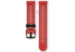 22mm siliconen bandje - ademend design - zwart/rood