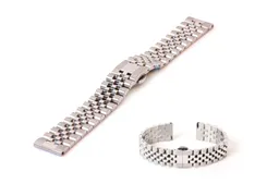 20mm silber Edelstahlband - teilpoliert