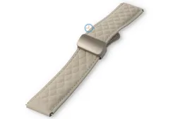 Magnetic watch strap luxury leather - 22mm - White