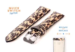 Watchstrap 18mm snakeskin leather - beige