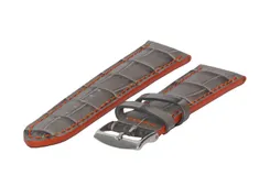 Watchstrap 22mm khaki green leather