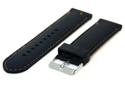 Watchstrap 24mm black-orange silicone