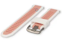 20mm silicone quickrelease strap - white/pink