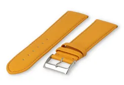 XL watch strap smooth leather - 24mm - mustard yellow