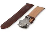 Luxe Certina horlogeband donkerbruin leer - vlindersluiting - 18mm