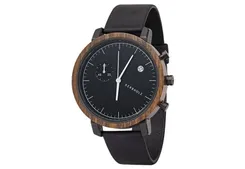 Kerbholz Uhrenarmband Franz Walnut Midnight Black