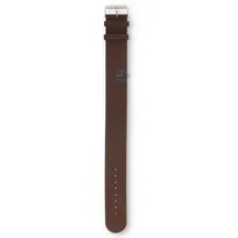 One-piece leren horlogeband - 24mm - donkerbruin