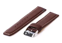 Watchstrap 18mm dark brown leather