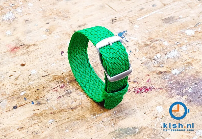 Perlon horlogeband 18mm groen