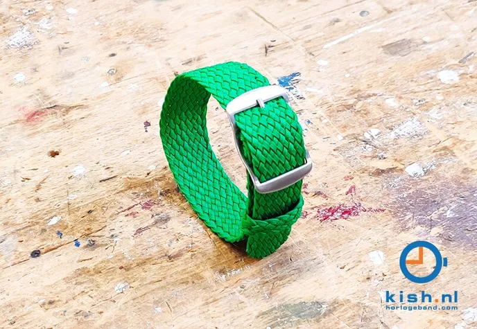 Perlon horlogeband 18mm groen