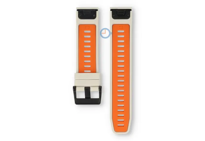 Garmin Fenix - 20mm strap - light grey/orange
