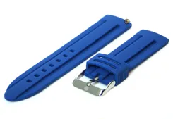 Watchstrap 22mm silicone blue