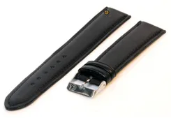 XXL Watchstrap 22mm classic black leather