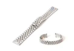 Watchstrap 18mm stainless steel silver
