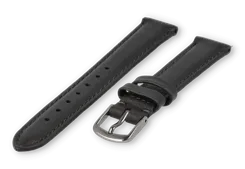 12mm watch strap smooth leather - darkgrey