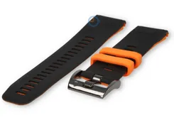 QuickFit 26 watch band Garmin Fenix 7X - black/orange