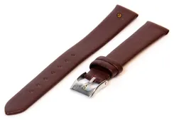 Seamless watchstrap 14mm darkbrown leather