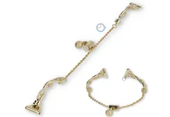 14mm jewelry watch strap - gold with crystals