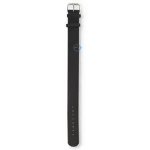 One-piece leather strap - 18mm - black