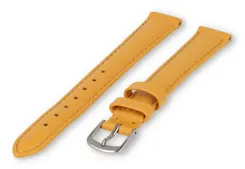XL watch strap smooth leather - 14mm - mustard yellow