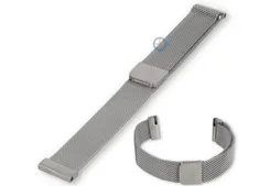 16mm mesh loop watch strap - silver magnetic