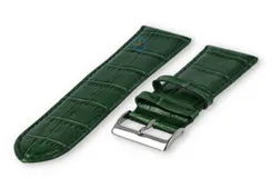 Basic croco watch strap - 24mm - hunting green