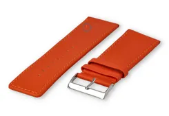 30mm watch strap smooth leather - orange