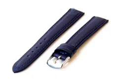 Horlogeband 16mm marineblauw kalfsleer