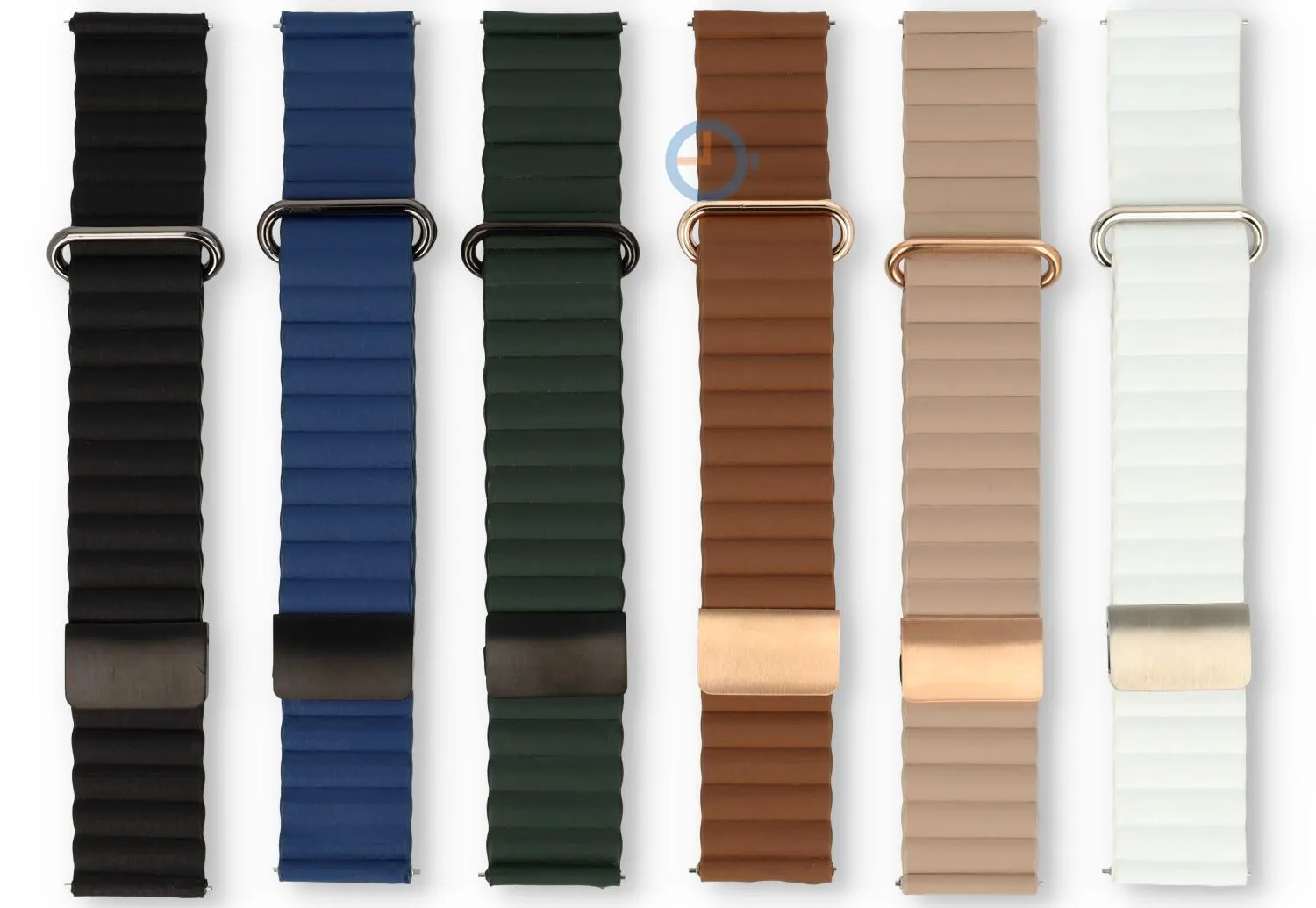 22mm leather strap with magnetic clasp - White