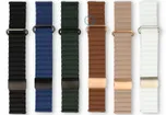 22mm leather strap with magnetic clasp - White