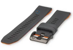 Garmin Fenix 7 soft silicone strap - grey/orange - 22mm
